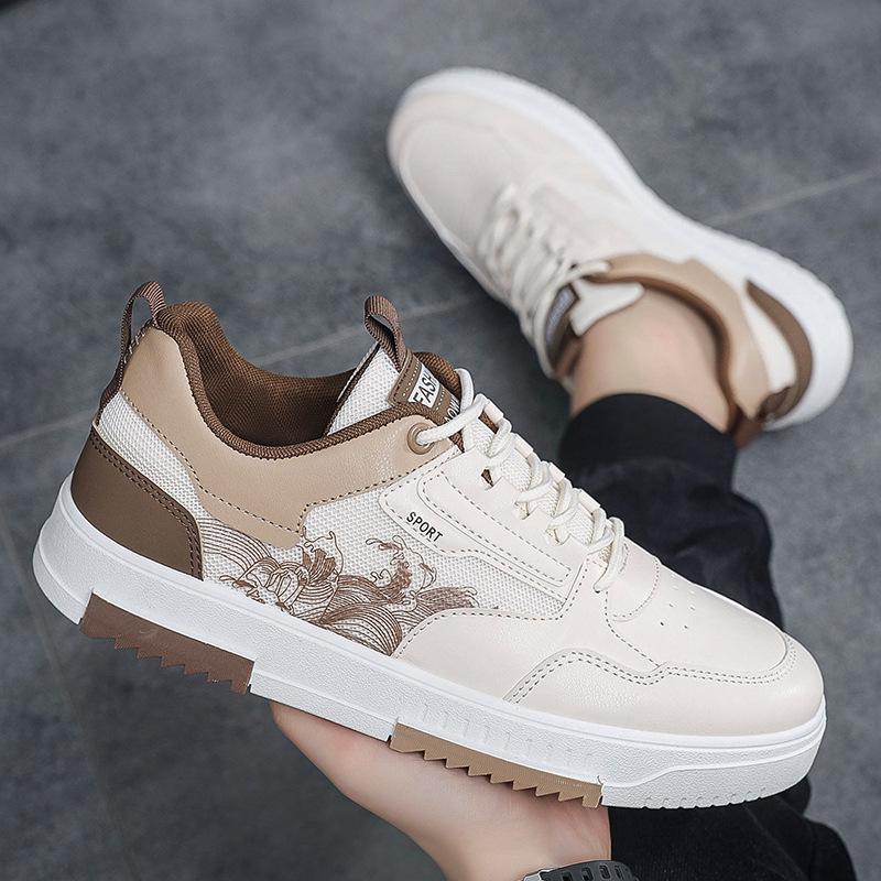 Spot Supply Men's Summer New Hong Kong Style White Shoes Low-top Board Shoes Casual Sports Versatile Street Trend Shoes