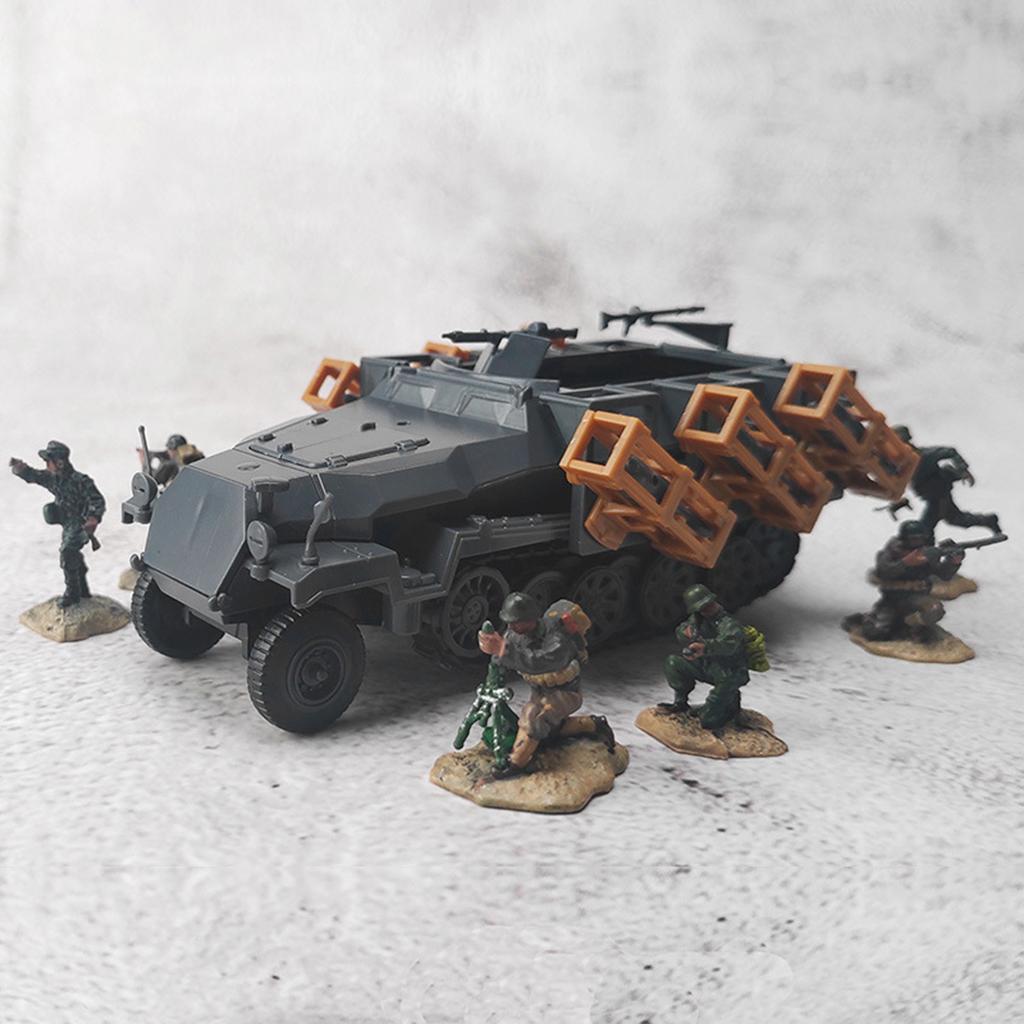 1 72 WWII sd.kfz.251 Tank Model Kit 4D Armor Vehicle Educational Toy Authentic and Detailed