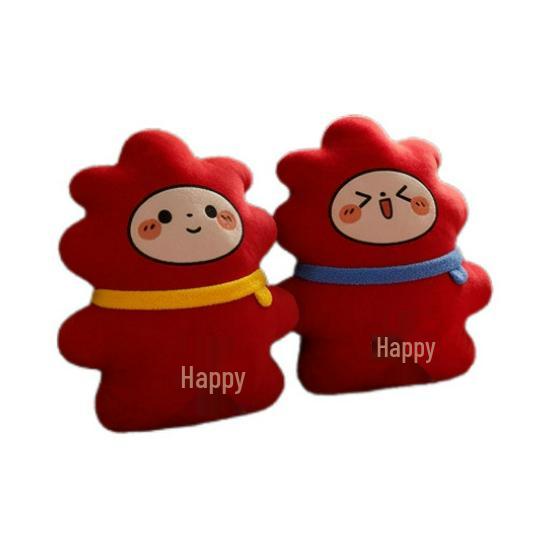 Red Festive Wedding Dolls - Bed-Pressing Cushion Gift for Newlyweds Decoration