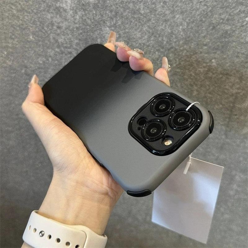 Luxus Farbverlauf Stoßfest Telefon Fall Für iPhone 11 12 13 14 15 16 Pro Max Plus Stoßstange Zurück Fällen Abdeckung