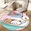 1pc Yier BuBu Bear1 Design Printed Area Round Carpet for Bedroom Living Room Home Decor Rugs Mat Non Slip Mat Rug for Bedside