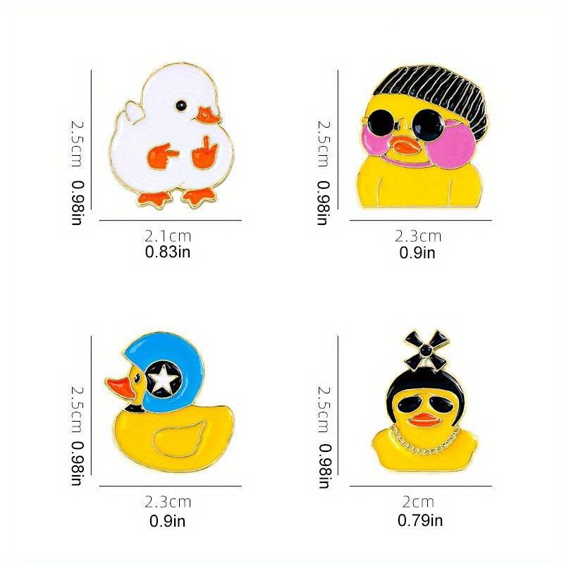 Small yellow duck brooch cute Japanese badge cartoon anti-slip button personality bag pendant Creative student decorations