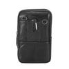 Multi Pockets Smooth Zipper Men Adjustable Strap Phone Vertical Style Button Waist Bag Faux Leather Mobile