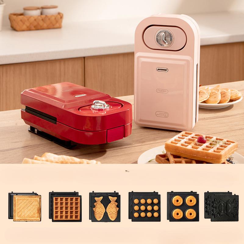 Electric Multifunction Sandwich Waffle Maker Baking Takoyaki Pancake Maker Timed Breakfast Machine Mini