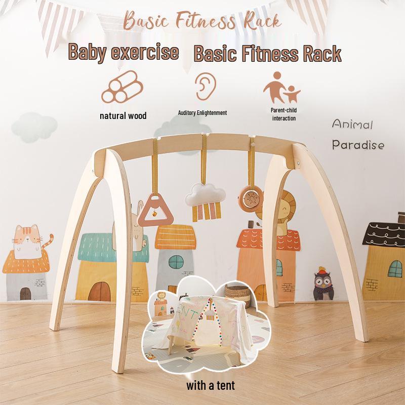 

Wooden Baby Gym with Animal Pendant Toys