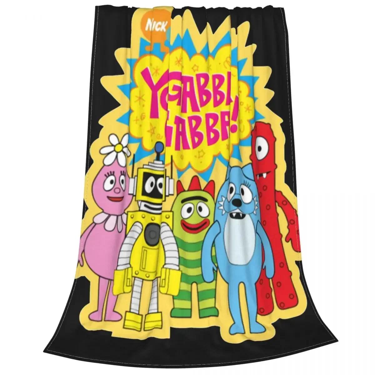 

Yo Gabba Gabba Cartoon Blanket Flannel Funny Warm Throw Blanket for Bedspread Spring Autumn 75X95CM