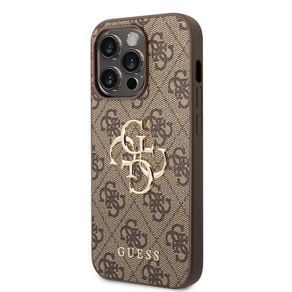 Guess Guhcp15L4Gmgbr Iphone 15 Pro 6.1 Brązowy/Brown Hardcase 4G Big Metal Logo