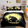 "Skeleton Halloween Pumpkin Art" Bedding Duvet Cover Set Duvet Cover Pillowcases  (1*Duvet Cover 2*Pillowcases, Without Duvet Insert)
