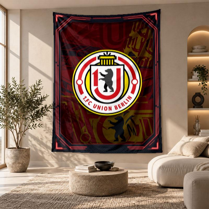 Decorative Tapestry,Union Berlin FC Printed Wall Art, Lightweight Wall Hanging For Bedroom Background