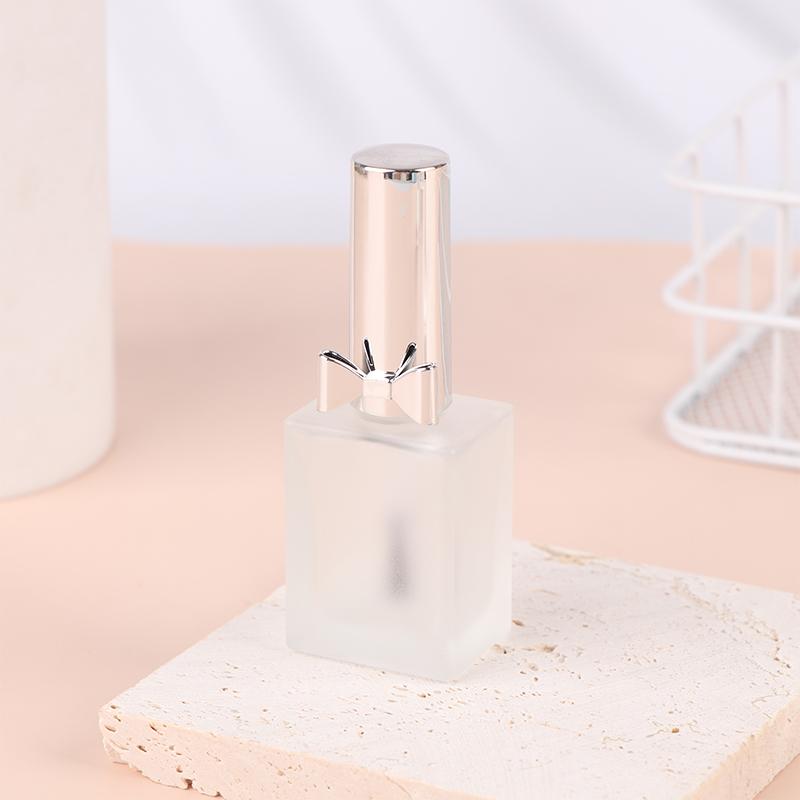 15Ml Empty Frosted Round Nail Polish Bottle With Portable Brush Nail Art Container Glass Nail Oil Bottles Light-Resistant