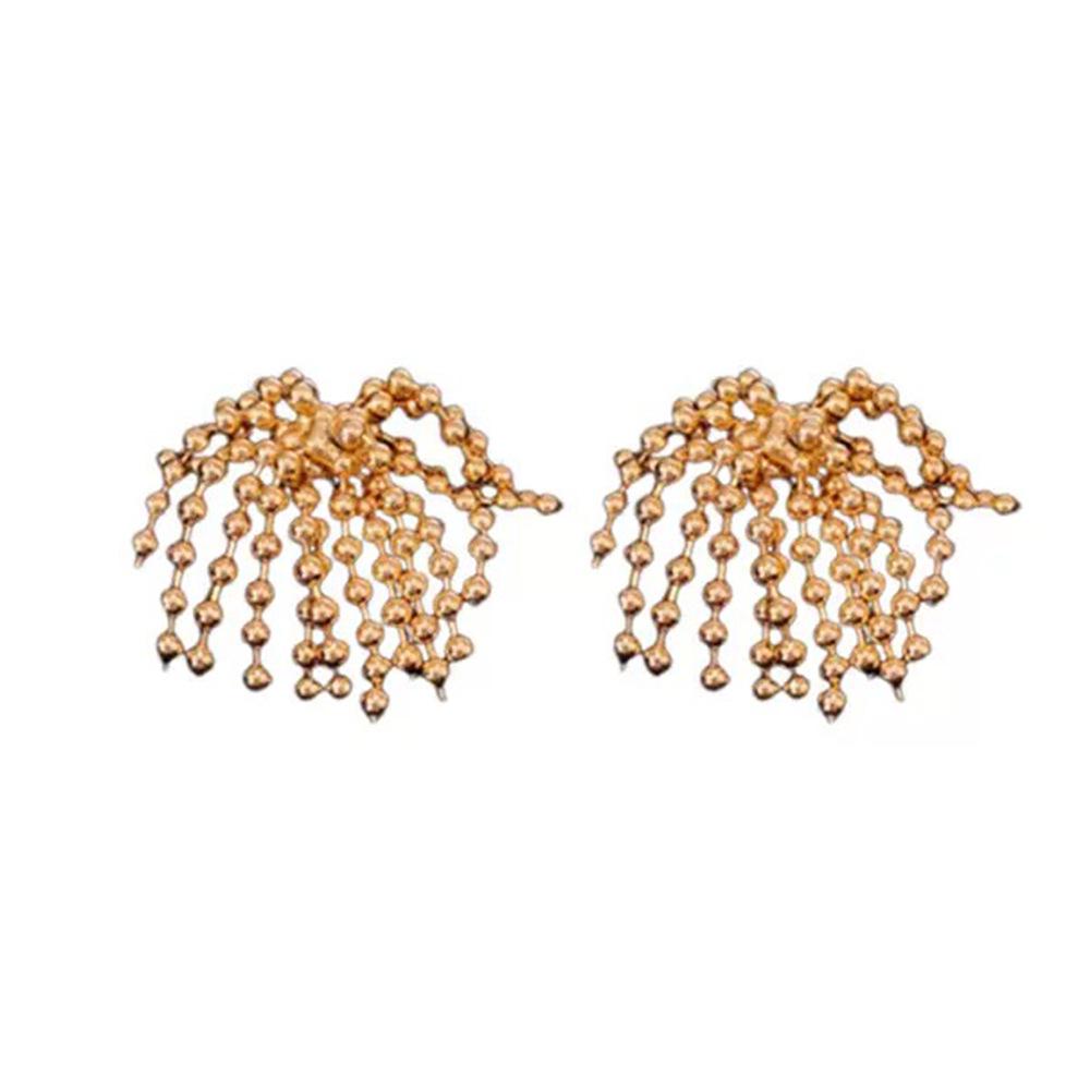 Personalized Beaded Fireworks Tassel Earrings: Fashionable Retro Dangles with Unique Temperament for Women