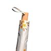 OIMG Floral Beige Folding Sun Umbrella