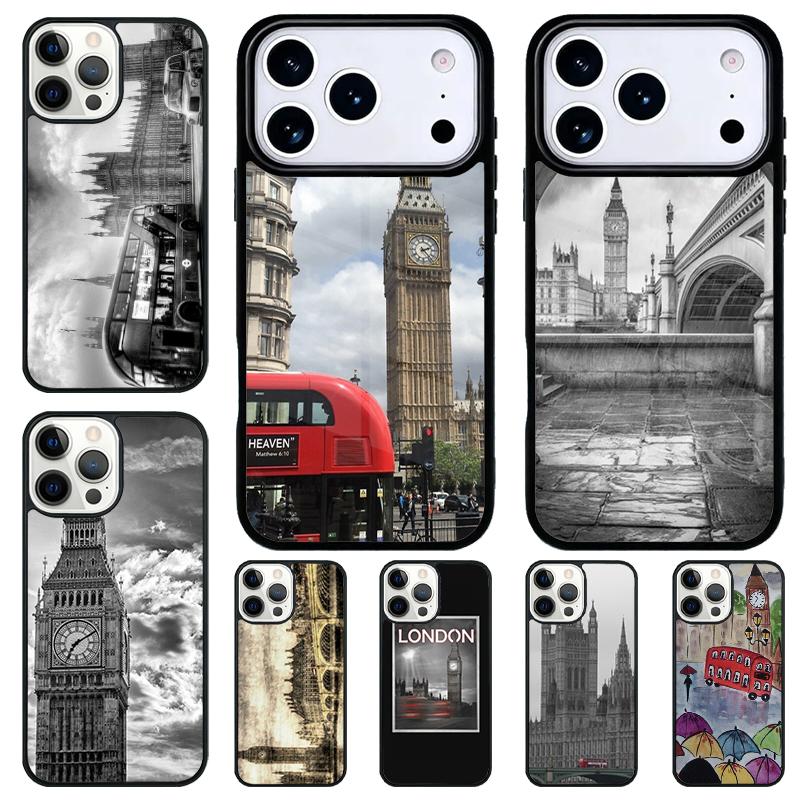 London big ben Bus Phone Case for iPhone 17 Air 16 15 11 12 14 13 Pro Max Shockproof Cover