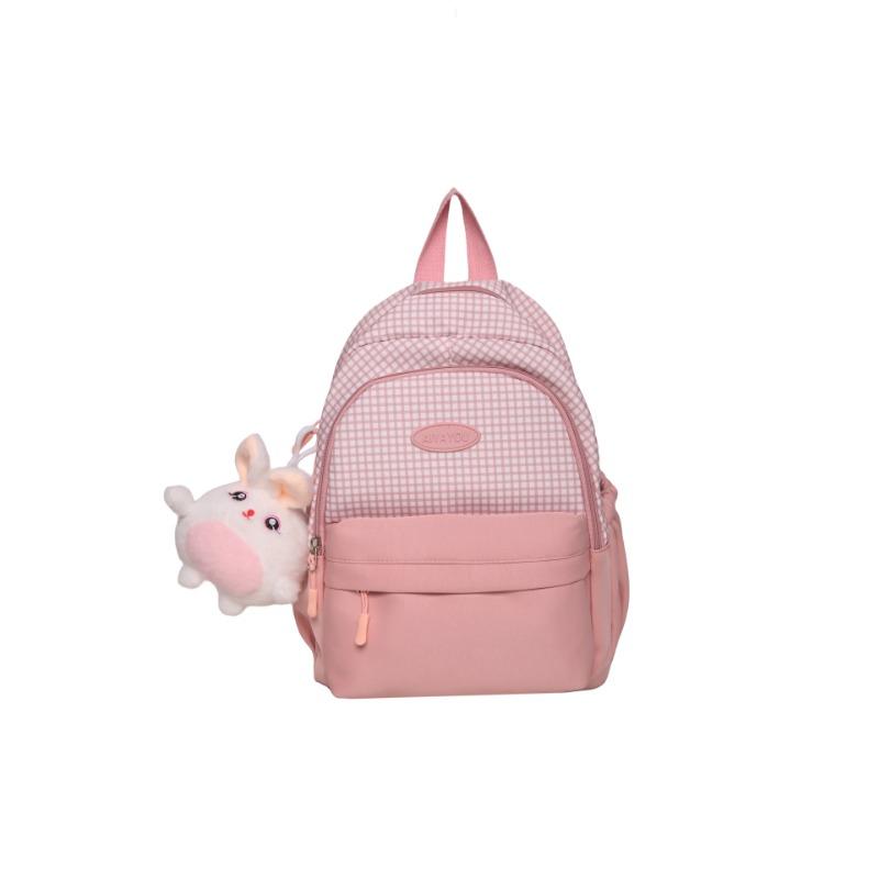 High value Small Plaid Girl Cute Backpack Student Parade Small Backpack Girl Leisure Bag.