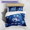 France Football Printed Bedding 3 Piece Set Cozy Breathable Bed Cover Set as Housewarming Holiday Gift