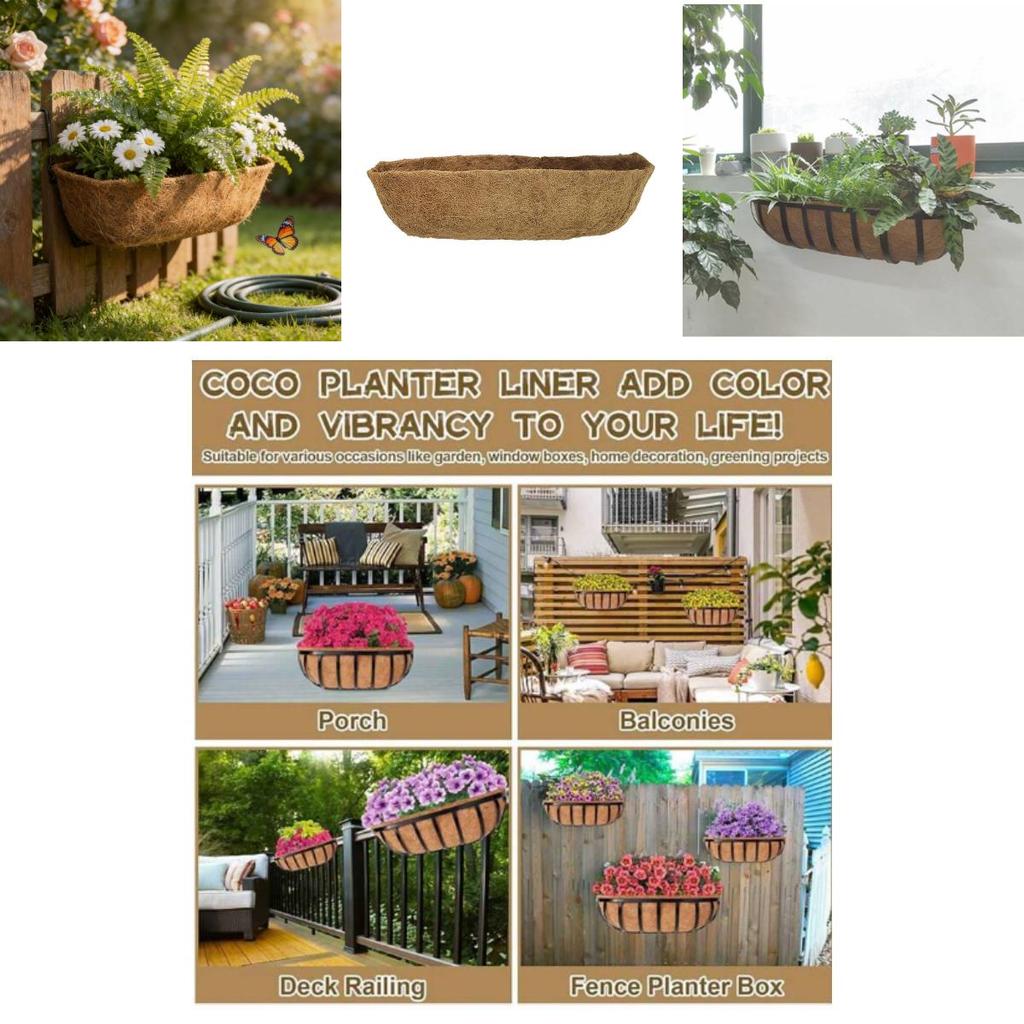 Modern Minimalist Plant Pot With Natural Coconut Coir Material For Home Gardening Decor