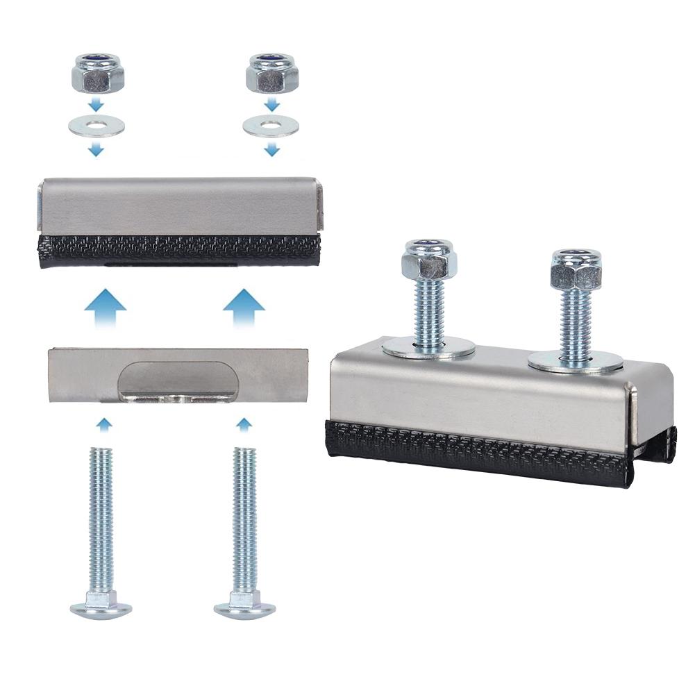 2 PCS Van Roof Rack Mount Kit,Camper Van Motorhome Roof Rail Mounting Brackets For Solar Panel Or Roof Rack