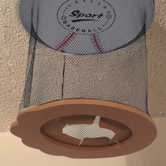 Hanging Indoor Baseball Hoop on Ceiling Educational Mini Baseball Game Kids Adults Stress Relief Baseball Goal Toy with Soft Ball