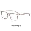 Unisex TR90 Ultralight Square Full Frame Eyeglasses for Myopia or Plano