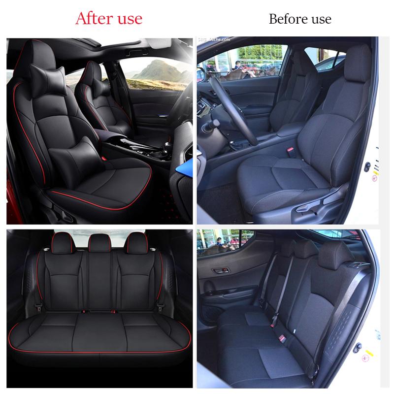 Whole Set Of Front Rear All Car Special Seat Covers For Toyota CHR 2018-2025 Waterproof Protective PU Leather Accessories