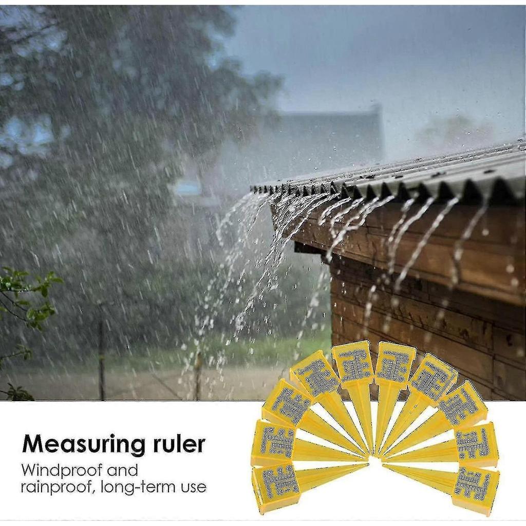 10 Stück Kunststoff-Regenmesser für den Außenbereich, Wasser-Regenmesser, Wasser-Messwerkzeug, 1,5 Zoll Sprenger-Messgerät - RiRi