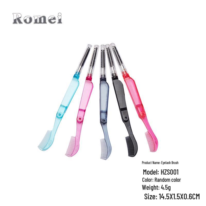 Dual-Use Stainless Steel Eyelash & Eyebrow Brush Comb for Makeup & Extensions