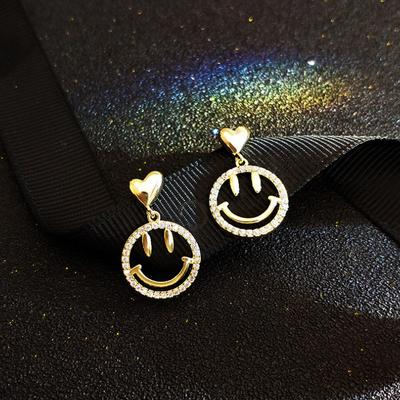 Tide Earrings Smiley Face Love No Earrings Stud Earrings Femininity Earrings Party Birthday Gift