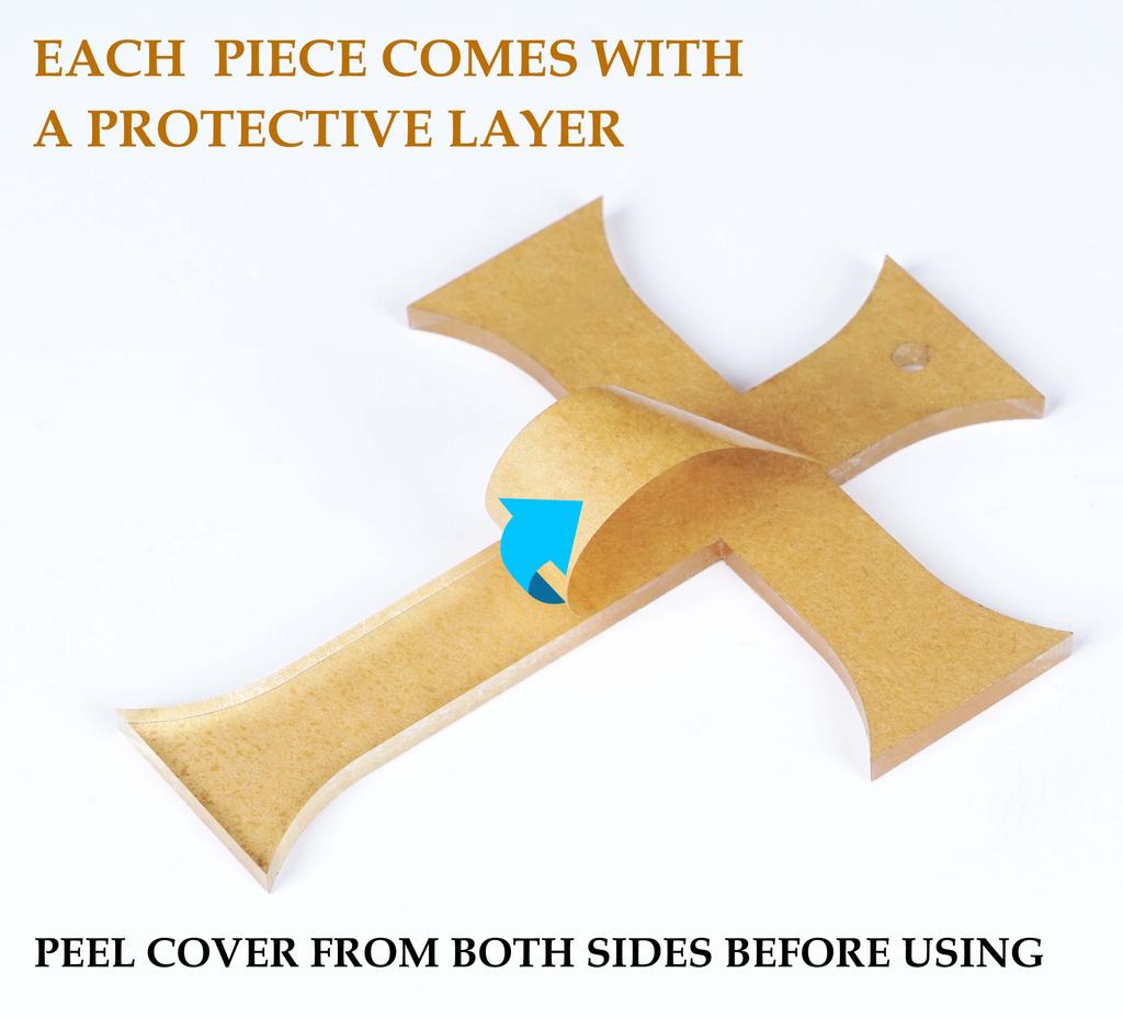 Traceease 3" Inches Cross Shape With Hole Clear Acrylic Ornament Blank Transparent Keychain Pendantsfor DIY Crafts Projects