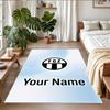 Crystal Velvet Rug Custom Name Text, Soft Non Slip Floor Mat Home DecorFC Zürich