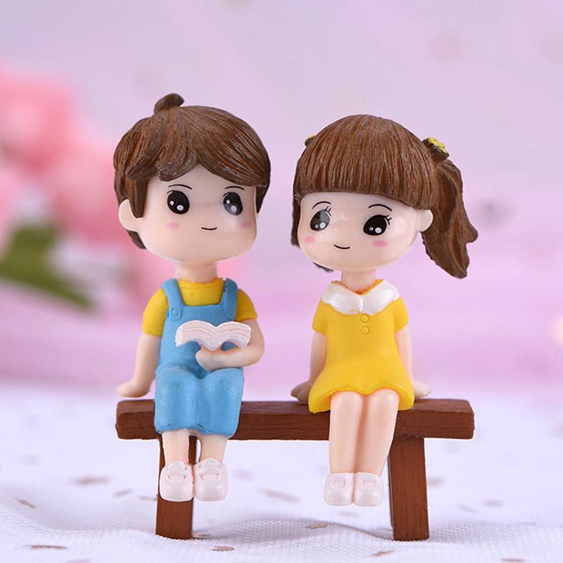 Lovers Couple Miniature Mini Doll DIY Terrarium Figurines Fairy Garden Decor Valentine's Day Gift Home Accessories