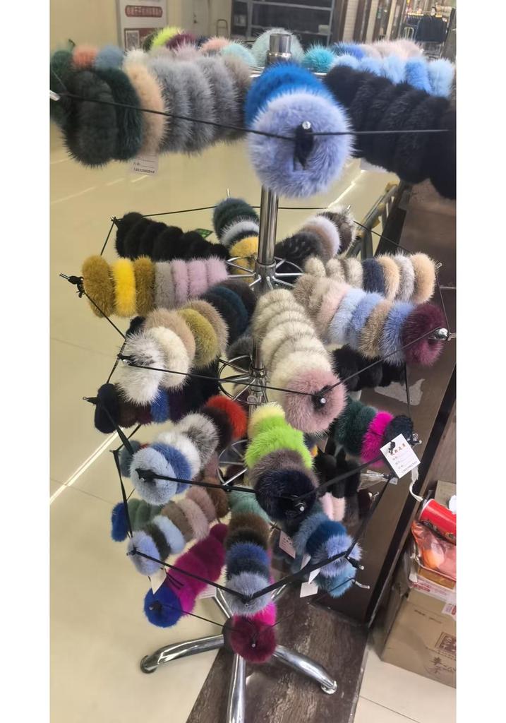 Korean Mink Fur Hair Tie: Cute & Plush High-End Hair Accessory for Women