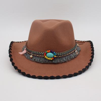 Fashion Vacation Travel Ethnic Style Jazz Hat Men'S And Women'S Top Hats Factory Direct Sales Amazon Wholesale Cowboy Hats