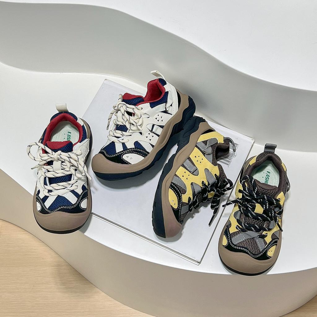 Children's shoes non-slip hiking shoes 2025 autumn new style outdoor lightweight running shoes men's and girls' sports and leisure shoes