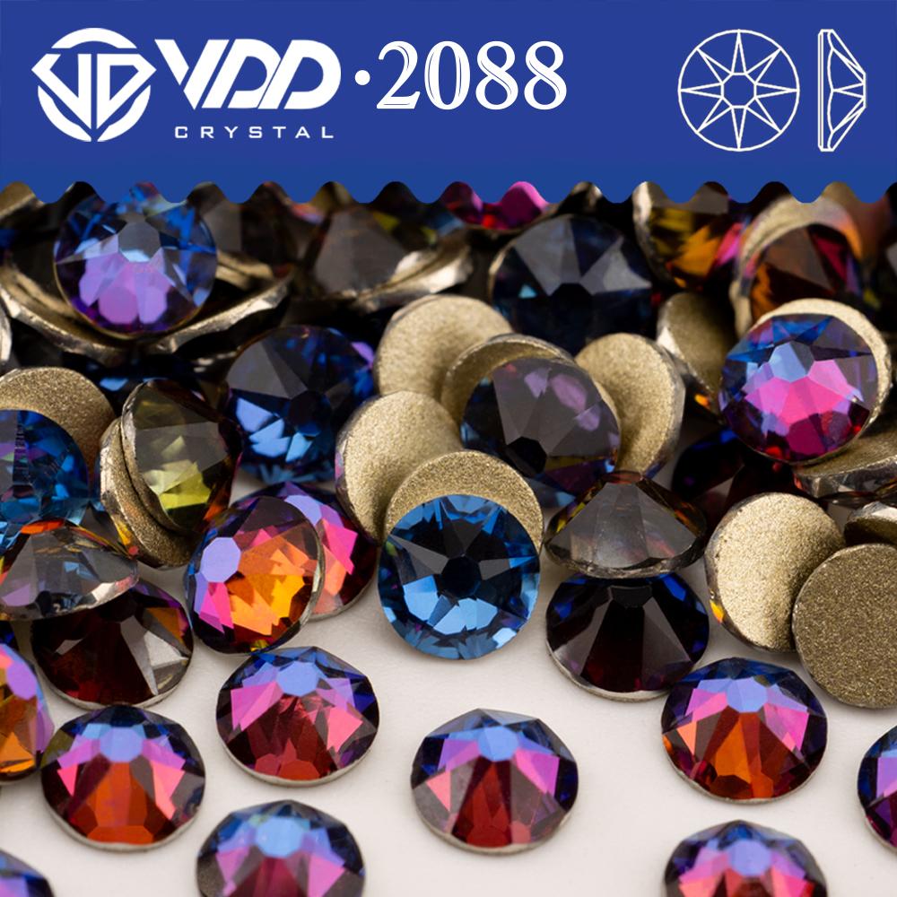 VDD SS16-SS30 High Quality 2088 Rhinestones Crystal Flatback 8 Big 8 Small 16cut Stones for DIY Crafts Nail Art Decoration