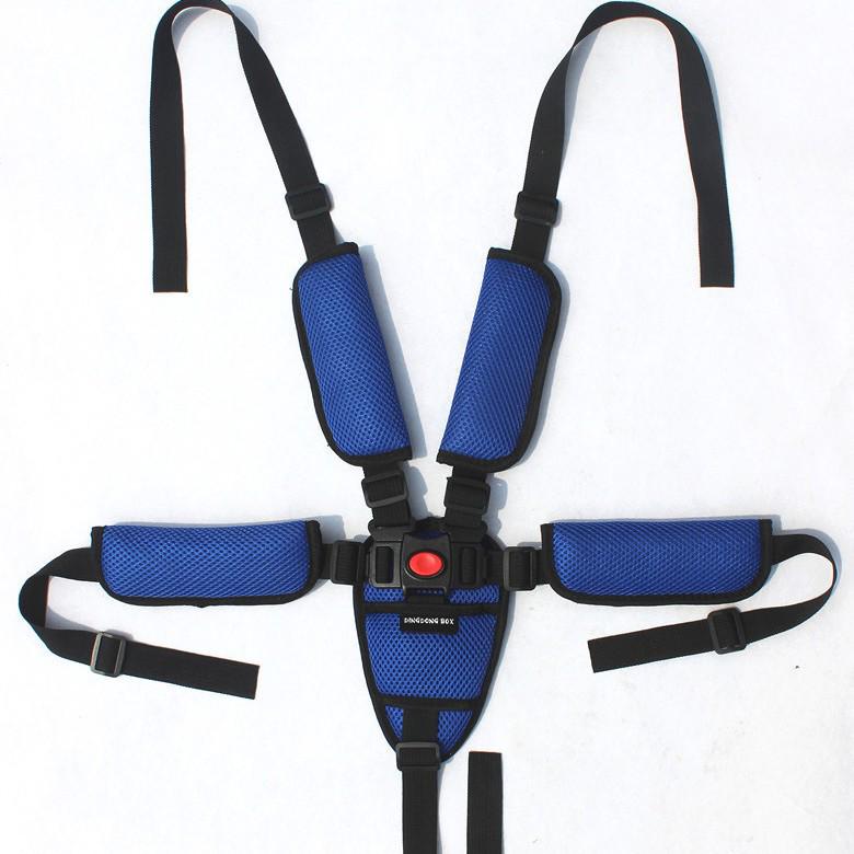 Adjustable 3-Point & 5-Point Safety Harness for Child Seats & Strollers