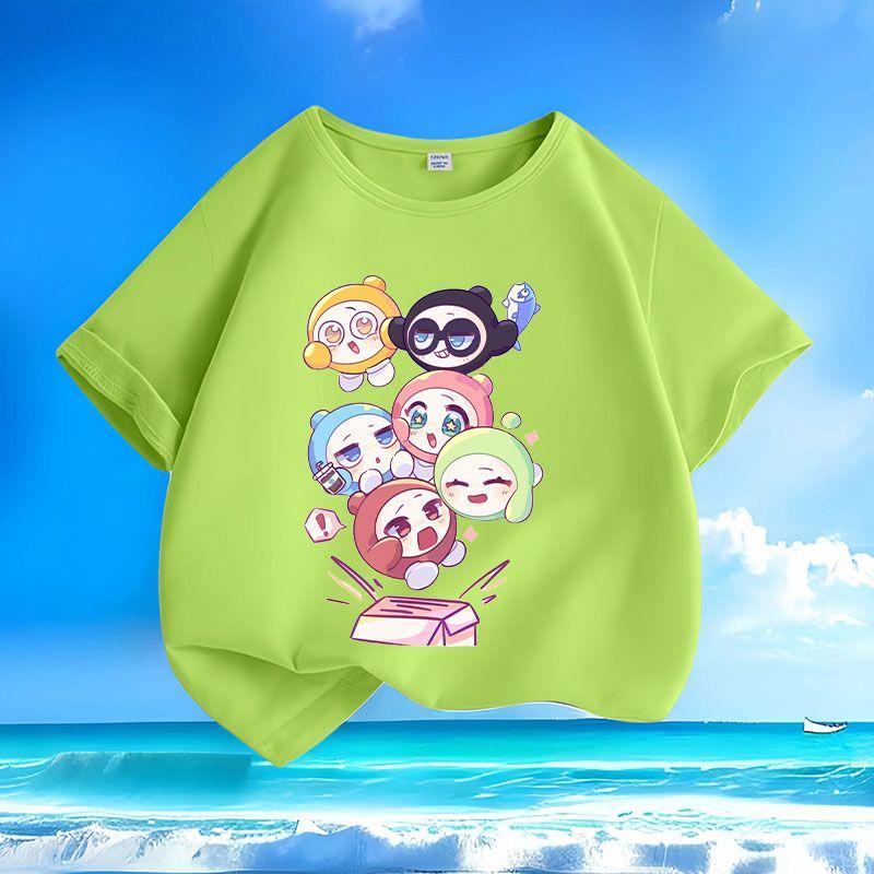 Children's Fashionable and Cute T-shirts, Loose Tops for Boys and Girls in Summer