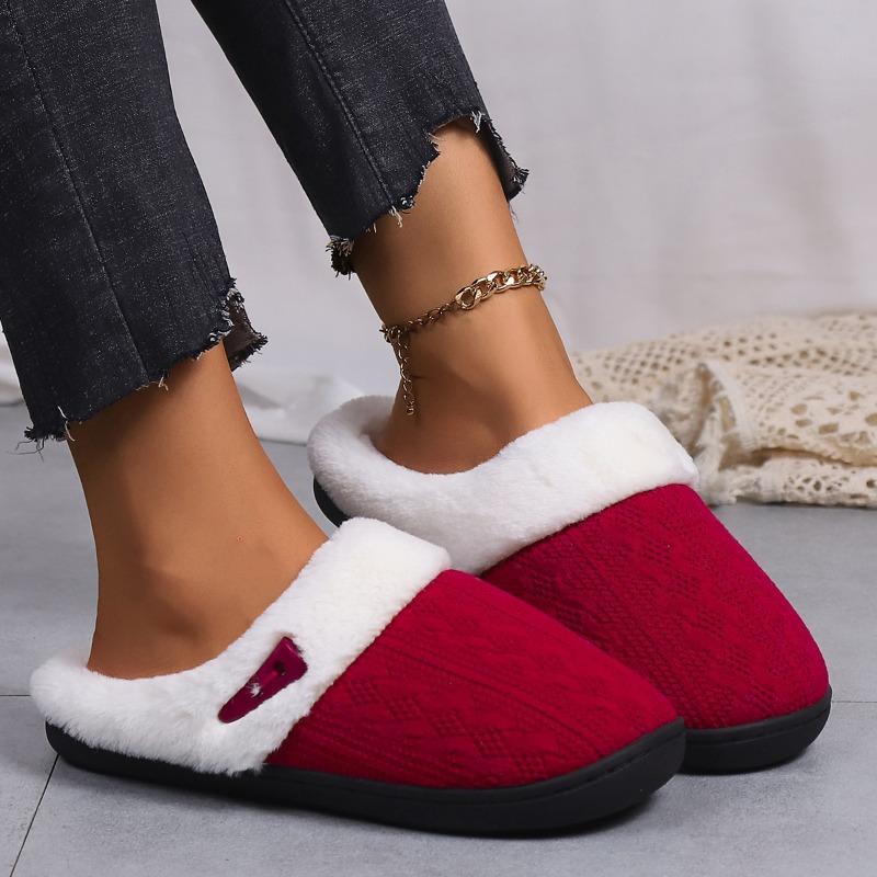 Cross-border Foreign Trade Wholesale Mao Mao Slippers Home Indoor Non-slip Thick-soled Slippers Men's Warm Thickened Cotton Slippers Women