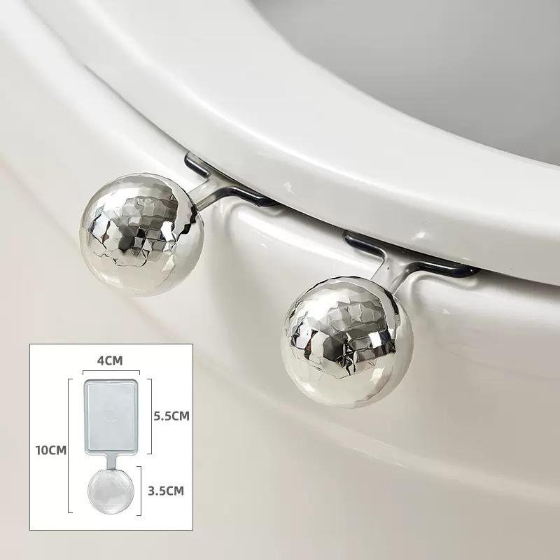 Toilet Lid Lifter Set Self-Adhesive Toilet Seat Lifter Avoid Touching Toilet Cover Handle Bathroom Accessories For Office Home