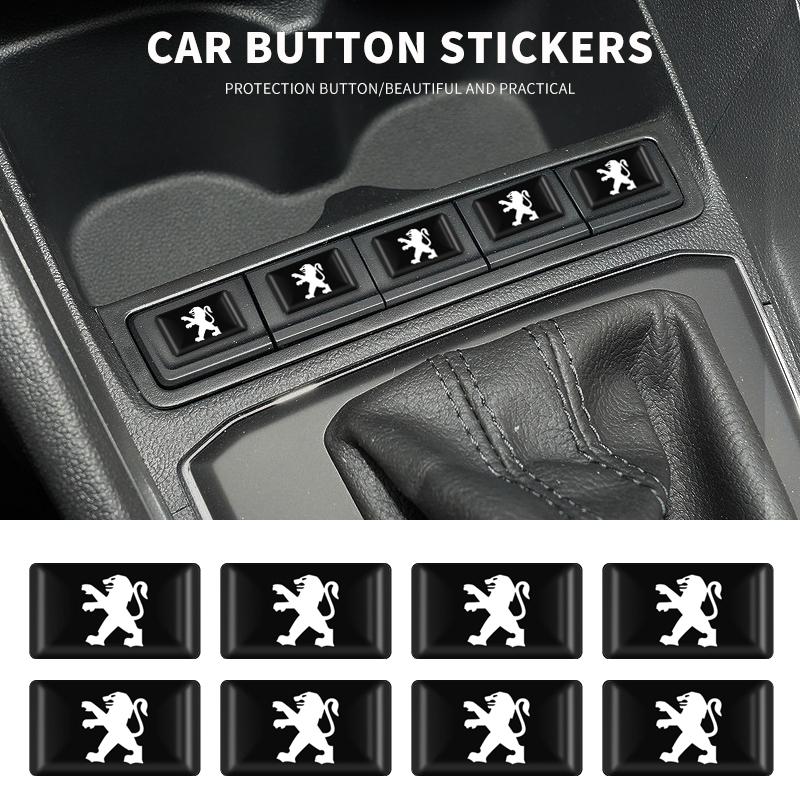 10 Stück Auto Styling 3D Emblem Epoxid Dekoration Aufkleber für Peugeot 207 307 3008 2008 308 407 408 508 301 208 RCZ Auto Zubehör