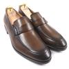 BERLUTI loafers Refret Patine U-tip Logo engraved Metal Brown leather mens 9.5 Used