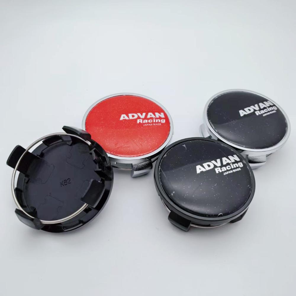 4pcs 62MM Car Wheel Center Caps With ADVAN Racing Logo Emblem Badge Wheel Hubcap Rims Dust Cover for Toyota Car Accessories