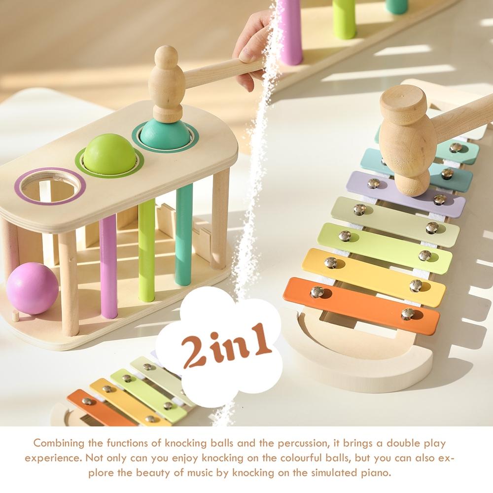 Baby Montessori Spielzeug Schlaginstrument Sensorisches Berührungsspielzeug für Neugeborene Hand-Koordination Spiel Baby Lernspielzeug Kindergeschenk
