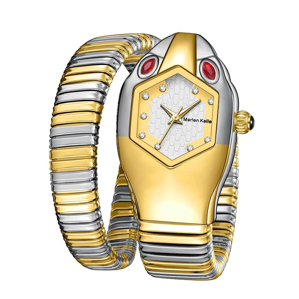 Damen Schlangen Armbanduhr Mode Gold Damen Uhren Luxus Damen Armbanduhren