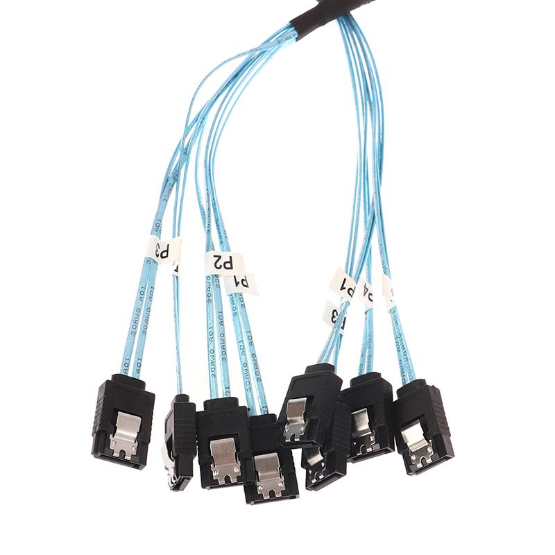 Sas Sata Kabel Mini-Sas Sff-8087 Zu 4 Sata Kabel Mini Sas 4I Sff8087 36P Zu 4 Sata 7P Kabel 12Gbps 1/0.5M Festplattendaten