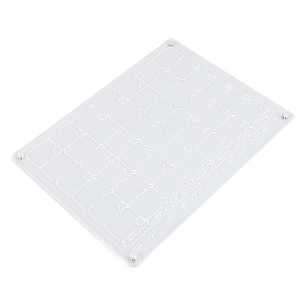 Magnetic Memo Calendar Reusable Erasable Daily Planner Acrylic Magnetic Calendar for Refrigerator