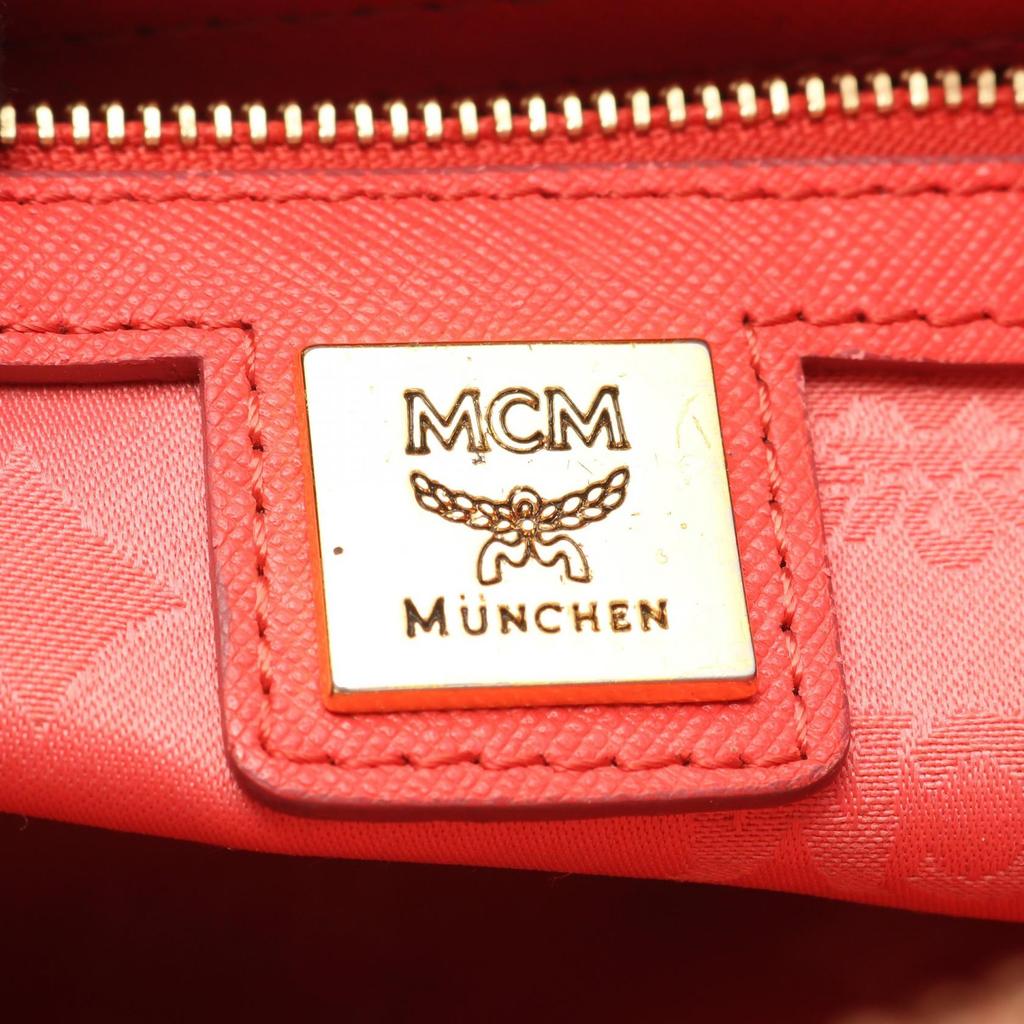 Used MCM Tote Bag Leather Red Used Women