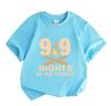 Kids Boys Girls 100% Cotton Crew Neck Short Sleeve T-Shirt, 99 Nights In The Forest Campfire Print Casual Soft Tee for Camping Trip Daily Wear