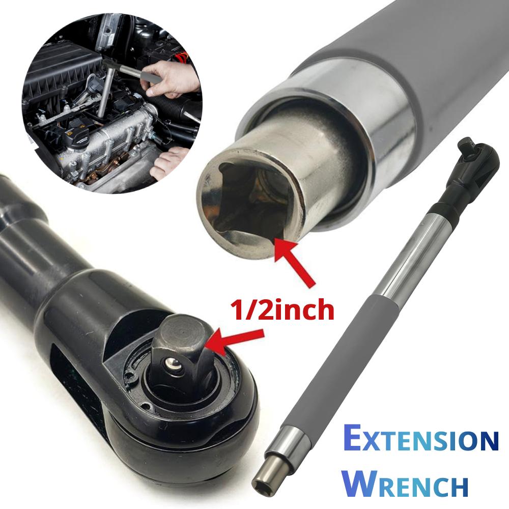 2-in-1 Automatic Extension Wrench Wear-resistant Ratchet Wrench Multi-Function Impact Extension Wrench Set Automotive Hand Tools