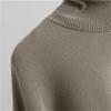 Women's Autumn And Winter Fashion Two Piece Set  High Neck Cape  Knitted Sweater  Wide Leg Pants Temperament Set