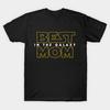 Men Black Print T-shirt Best Mom In The Galaxy V2 No-Cut Transfer Paper Print Cotton Tshirt